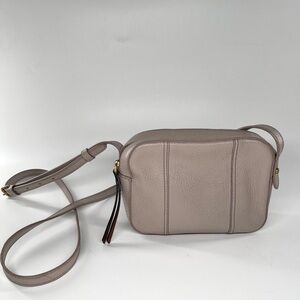 Fossil Leather Gray Crossbody Handbag
